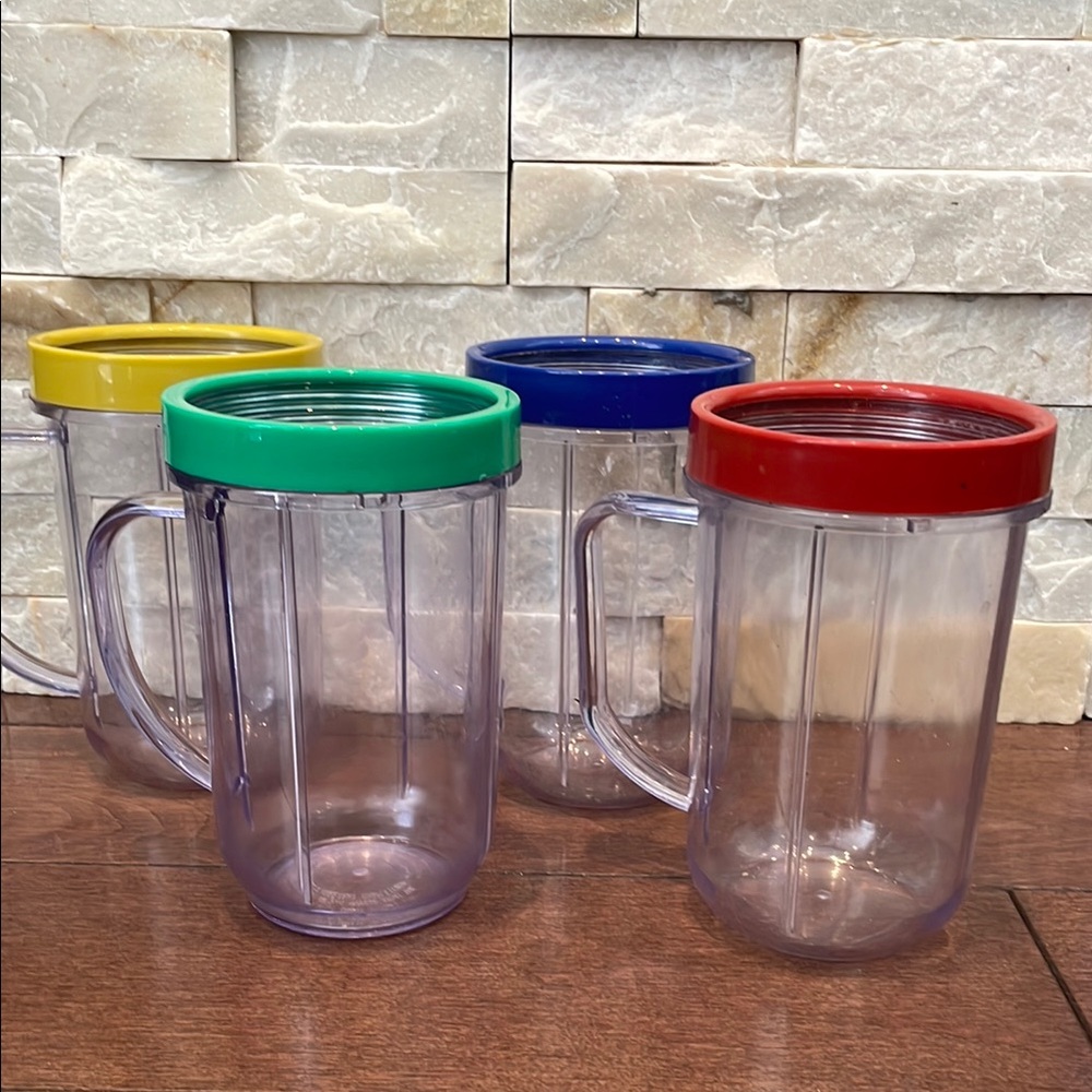 Colorful Magic Bullet Plastic Mugs Set - Picture 1 of 4